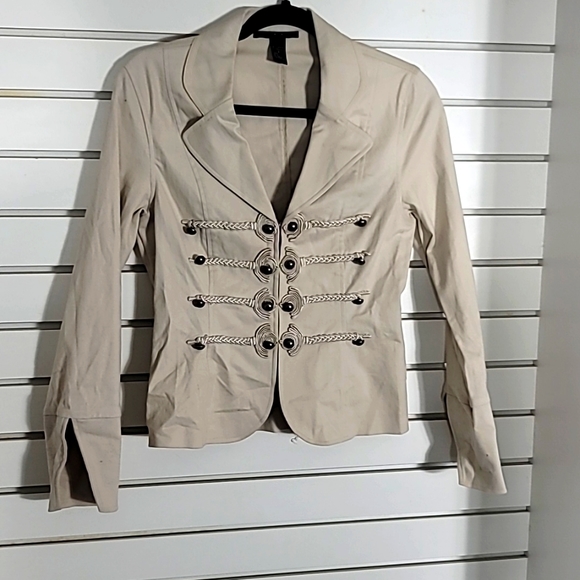 Jenni n Jess Jacket Military Influence Design Front  Tan 6 (Price Firm) - Picture 1 of 8